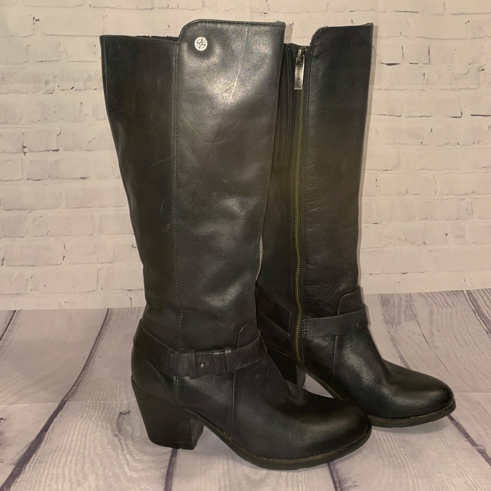 Bussola Matte Black Leather Riding Boots Size EU39=US9